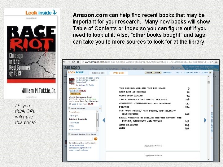 Amazon. com can help find recent books that may be important for your research.