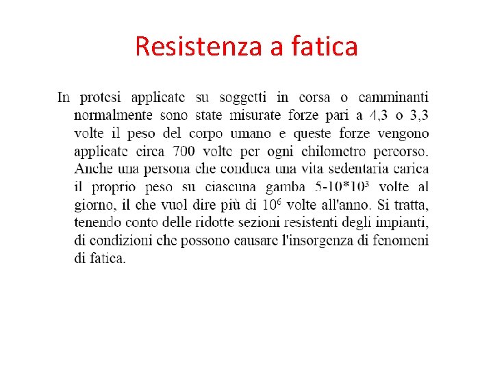 Resistenza a fatica 