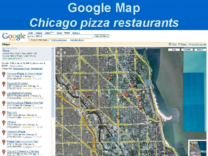 Google Map Chicago pizza restaurants Google Map Chicago pizza restaurants