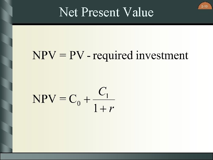 Net Present Value 2 -13 