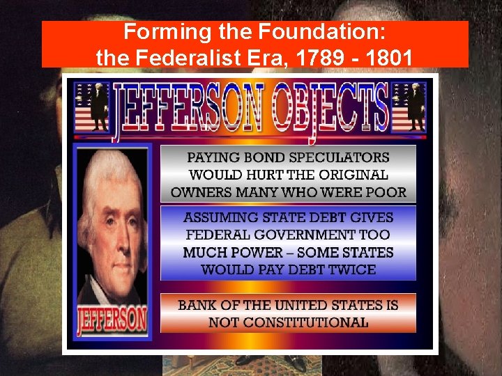 Forming the Foundation: the Federalist Era, 1789 - 1801 