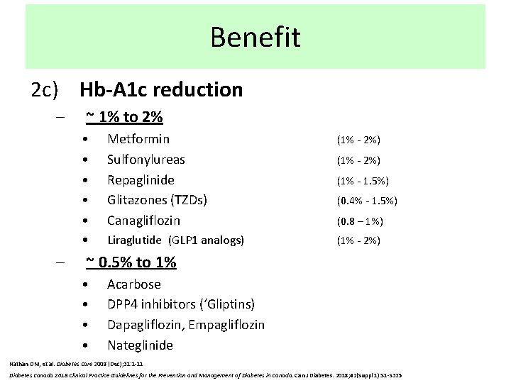 Benefit 2 c) Hb-A 1 c reduction – – ~ 1% to 2% •