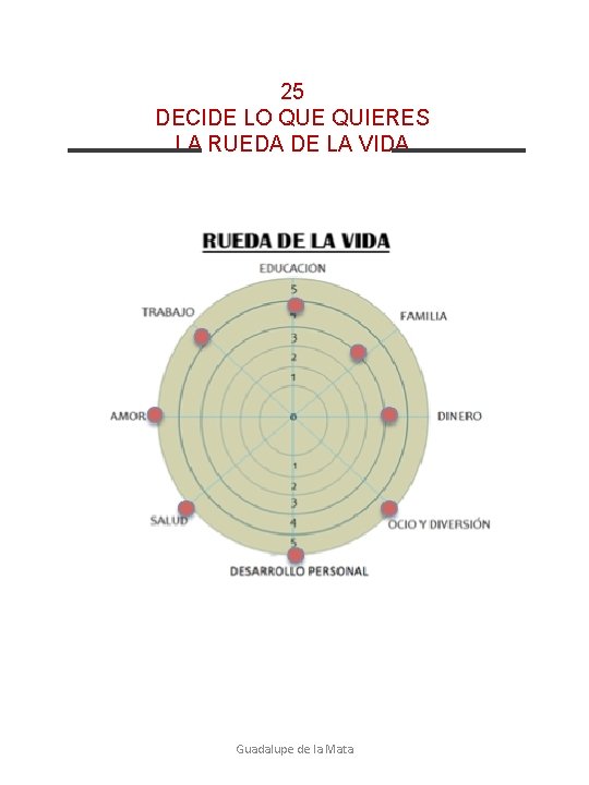 25 DECIDE LO QUE QUIERES LA RUEDA DE LA VIDA Guadalupe de la Mata