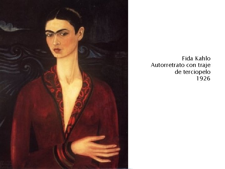 Fida Kahlo Autorretrato con traje de terciopelo 1926 