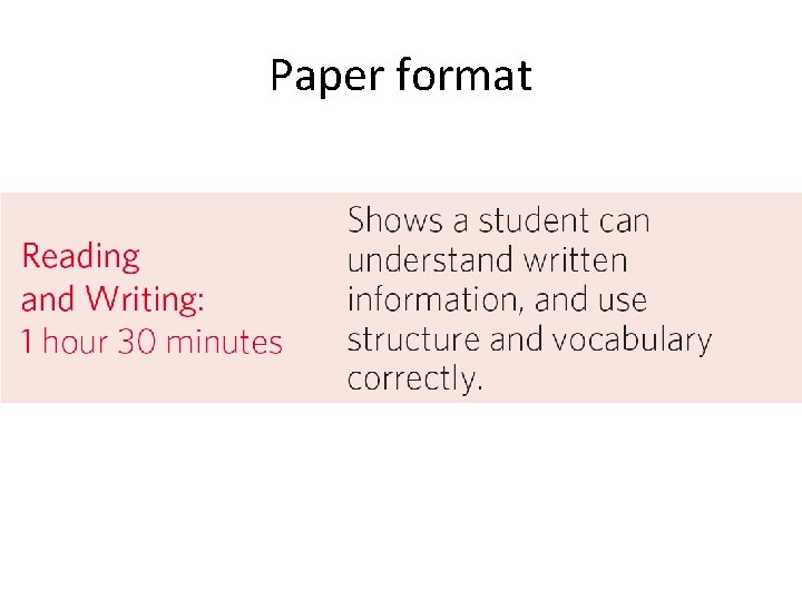 Paper format 