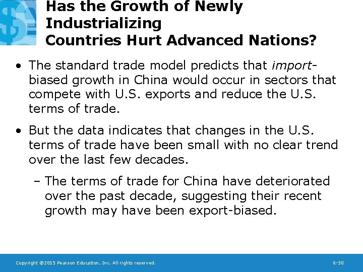 Has the Growth of Newly Industrializing Countries Hurt Advanced Nations? • The standard trade