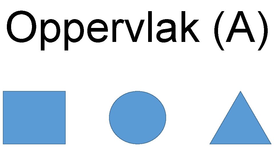 Oppervlak (A) 