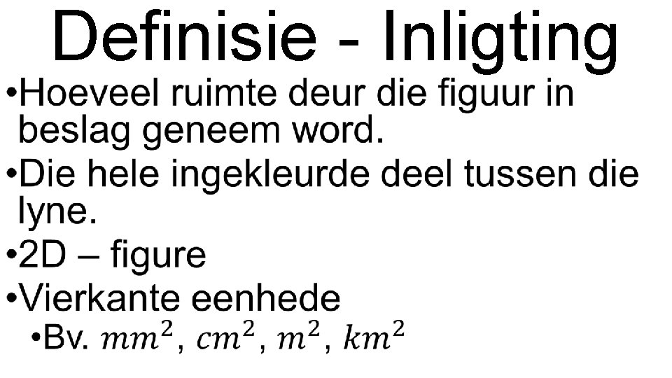 Definisie - Inligting • 