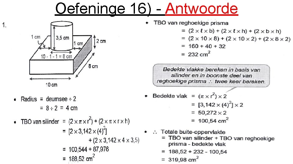 Oefeninge 16) - Antwoorde 