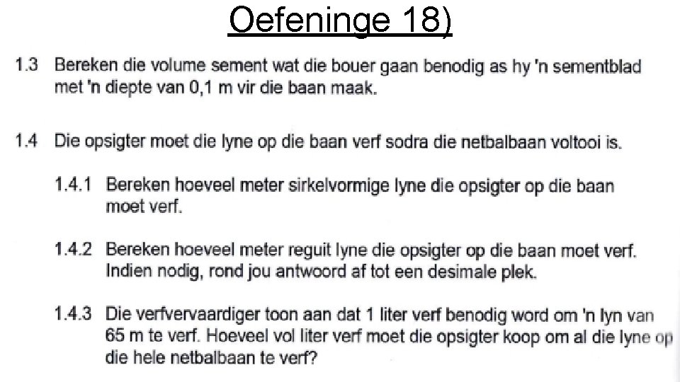 Oefeninge 18) 