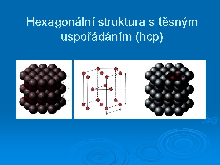 Hexagonální struktura s těsným uspořádáním (hcp) 