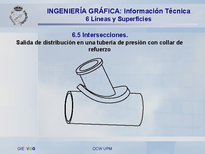 INGENIERÍA GRÁFICA: Información Técnica 6 Líneas y Superficies 6. 5 Intersecciones. Salida de distribución