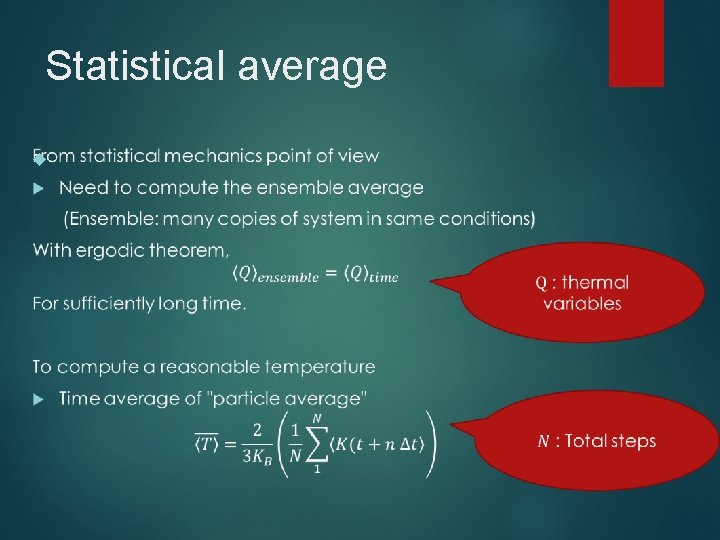 Statistical average 