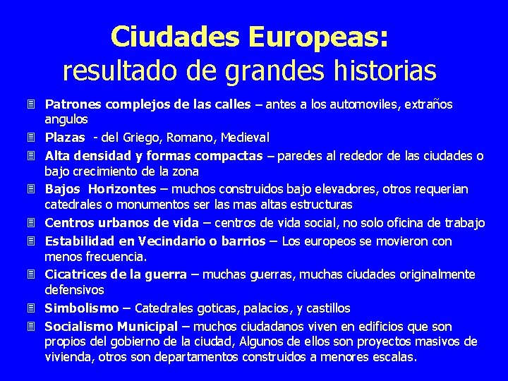 Ciudades Europeas: resultado de grandes historias 3 Patrones complejos de las calles – antes