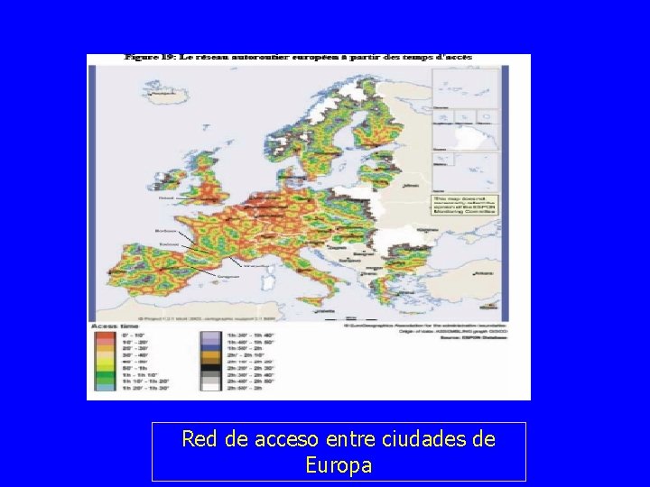 Red de acceso entre ciudades de Europa 