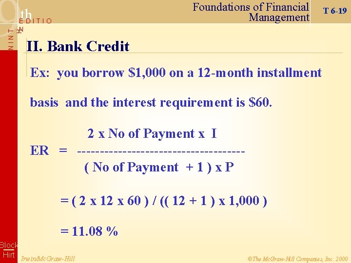 9 Foundations of Financial Management th EDITIO T 6 -19 NINT H N II.