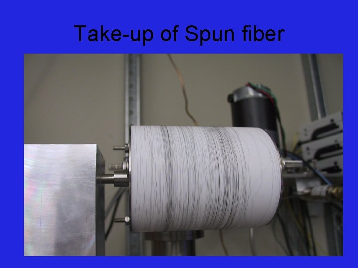 Take-up of Spun fiber 