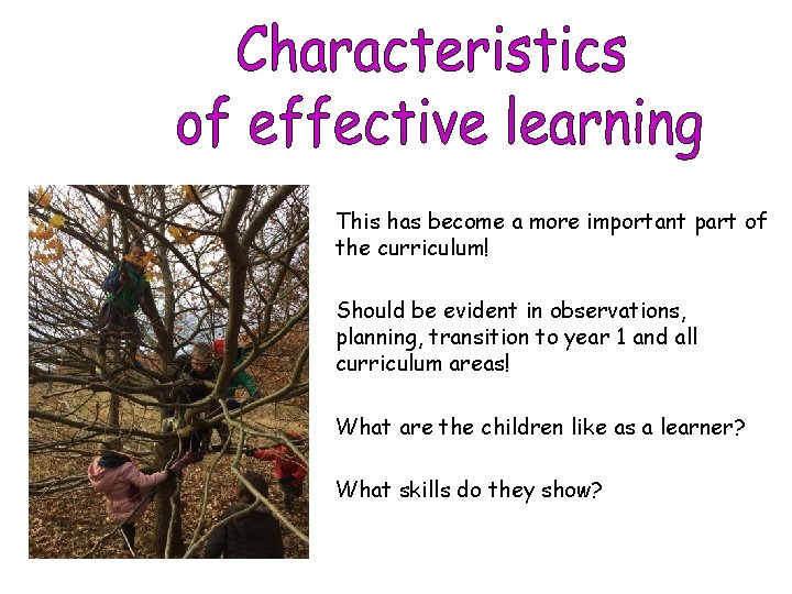 This has become a more important part of the curriculum! Should be evident in