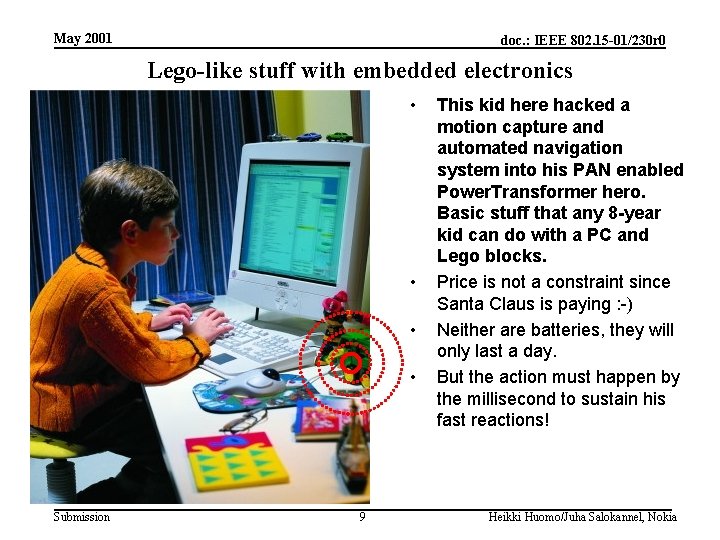 May 2001 doc. : IEEE 802. 15 -01/230 r 0 Lego-like stuff with embedded