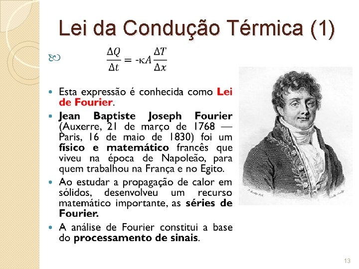 Lei da Condução Térmica (1) 13 