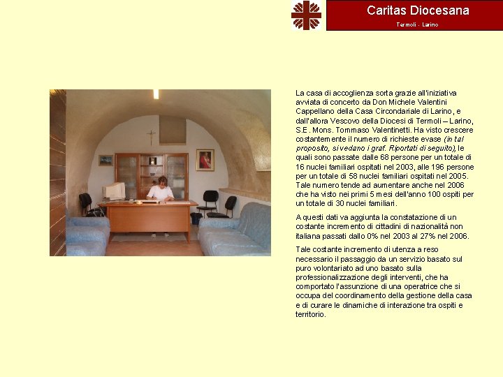 Caritas Diocesana Termoli - Larino La casa di accoglienza sorta grazie all’iniziativa avviata di Caritas Diocesana Termoli - Larino La casa di accoglienza sorta grazie all’iniziativa avviata di