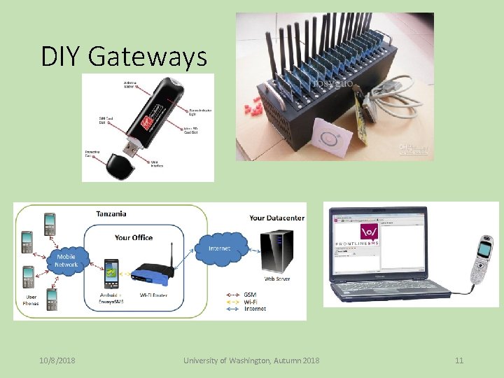 DIY Gateways 10/8/2018 University of Washington, Autumn 2018 11 