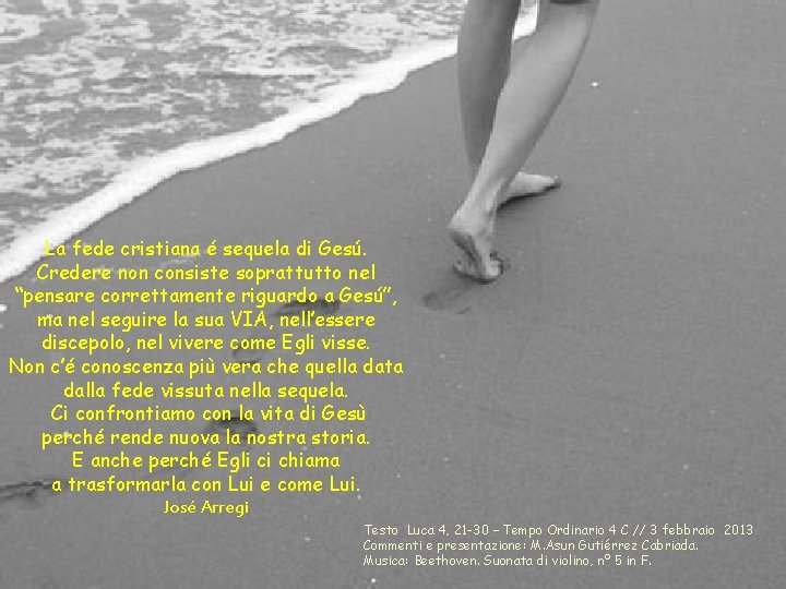 La fede cristiana sequela di Ges Credere non