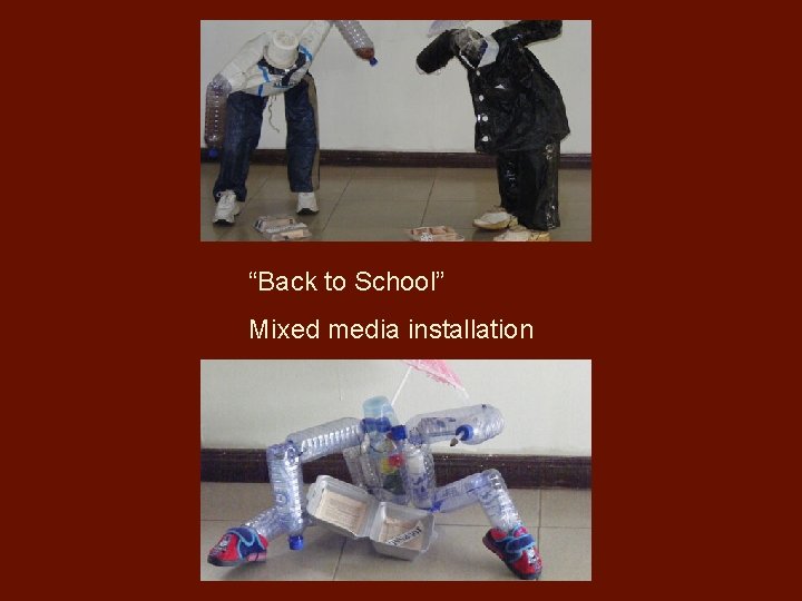 “Back to School” Mixed media installation 