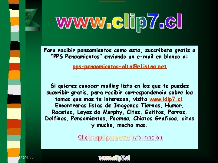 _________ Para recibir pensamientos como este, suscribete gratis a “PPS Pensamientos” enviando un e-mail