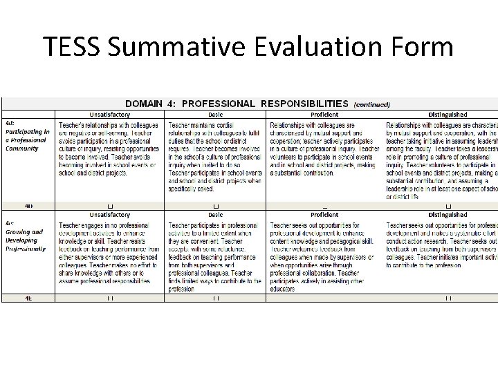 TESS Summative Evaluation Form 