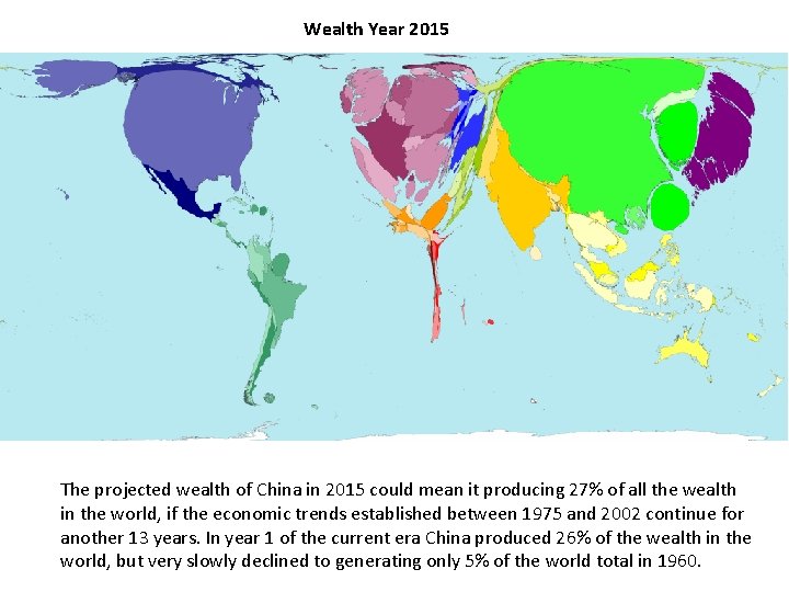 Wealth Year 2015 The projected wealth of China in 2015 could mean it producing