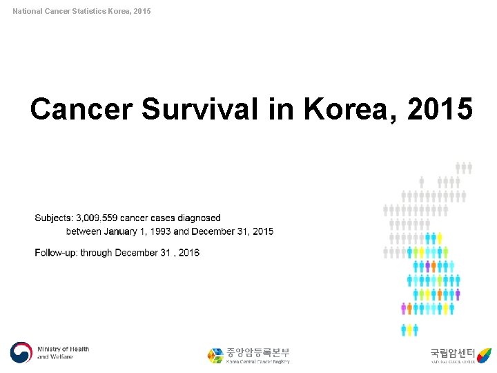 National Cancer Statistics Korea, 2015 Cancer Survival in Korea, 2015 