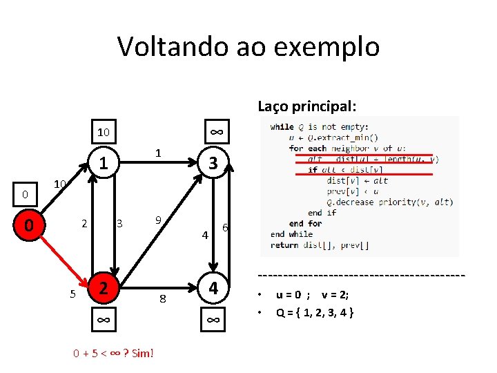 Voltando ao exemplo Laço principal: ∞ 10 1 1 0 3 10 0 2