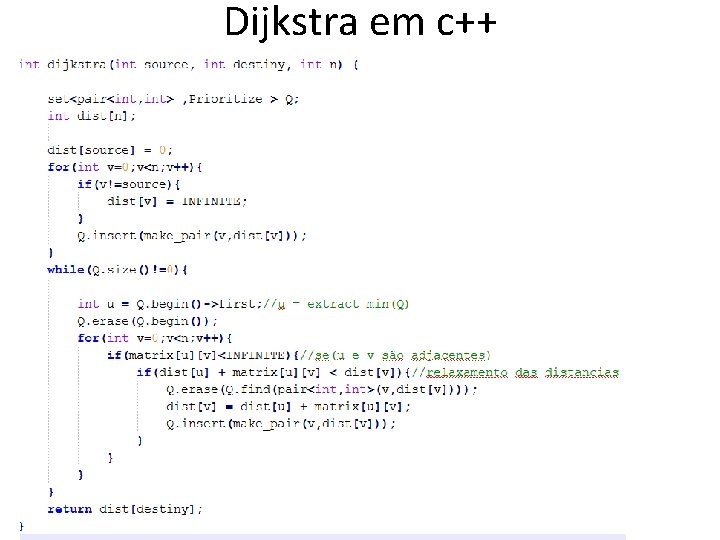 Dijkstra em c++ 