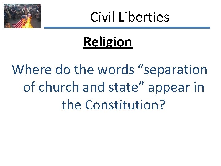 Civil Liberties Religion Where do the words “separation of church and state” appear in