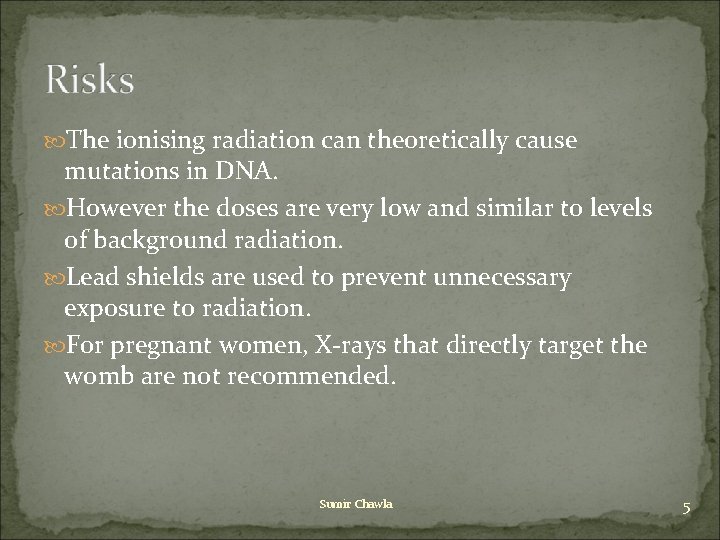 The ionising radiation can theoretically cause mutations in DNA. However the doses are The ionising radiation can theoretically cause mutations in DNA. However the doses are