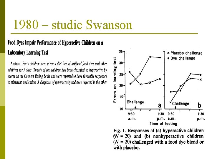 1980 – studie Swanson 