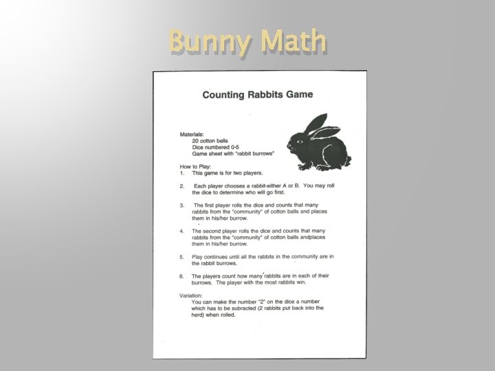 Bunny Math 