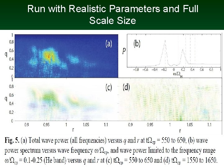 Run with Realistic Parameters and Full Scale Size 