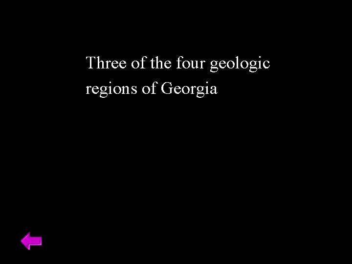 Three of the four geologic regions of Georgia 