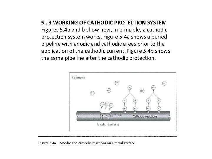 5. 3 WORKING OF CATHODIC PROTECTION SYSTEM Figures 5. 4 a and b show