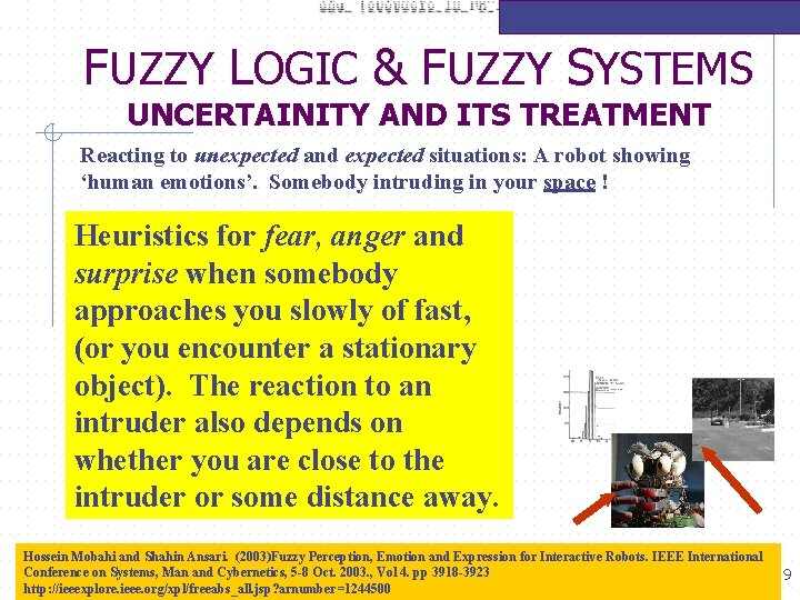 FUZZY LOGIC & FUZZY SYSTEMS UNCERTAINITY AND ITS TREATMENT Reacting to unexpected and expected