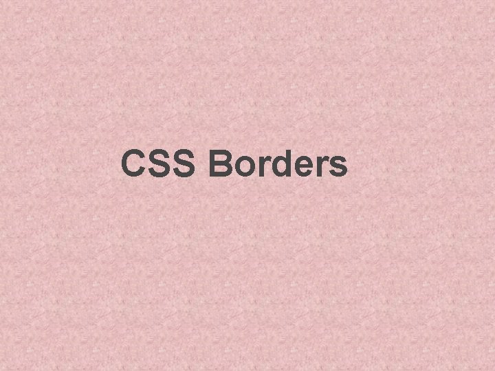 CSS Borders 