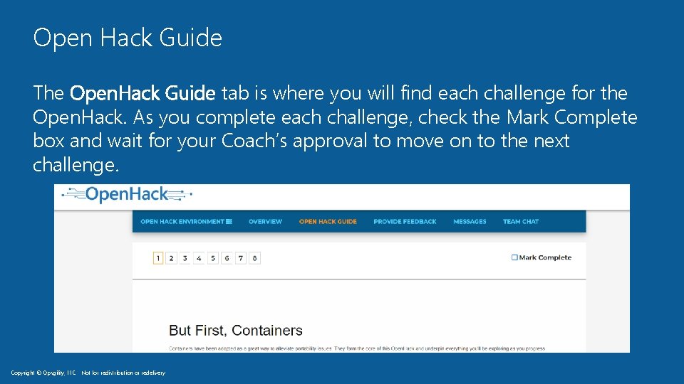 Open Hack Guide The Open. Hack Guide tab is where you will find each
