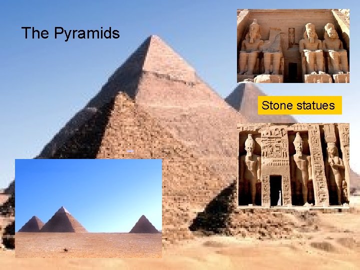 The Pyramids Stone statues 