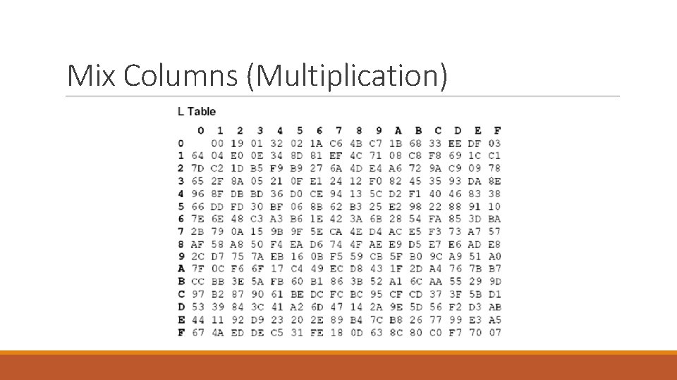 Mix Columns (Multiplication) 