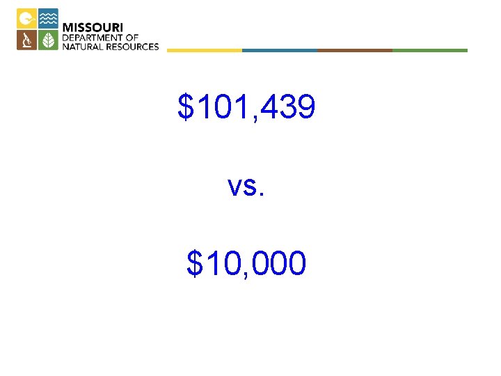 $101, 439 vs. $10, 000 