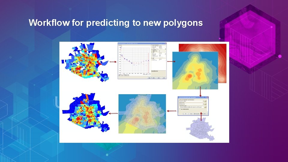 Workflow for predicting to new polygons Esri UC 2013. Demo Theater. 