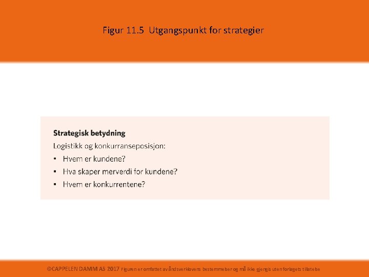 Figur 11. 5 Utgangspunkt for strategier ©CAPPELEN DAMM AS 2017 Figuren er omfattet av