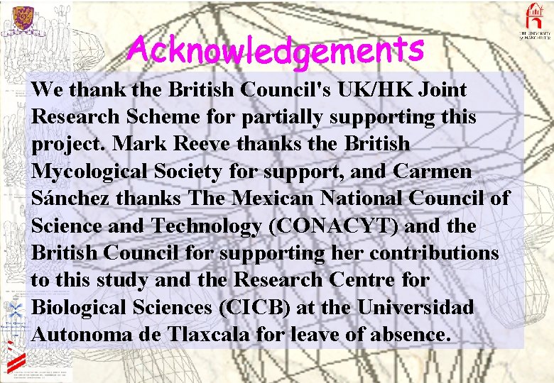 We thank the British Council's UK/HK Joint Research Scheme for partially supporting this project. We thank the British Council's UK/HK Joint Research Scheme for partially supporting this project.